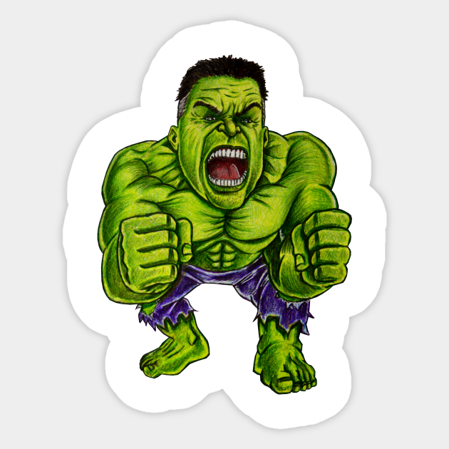 Hulk Smash Avengers Sticker TeePublic